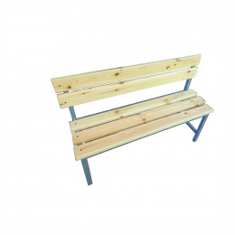Скамейка со спинкой для раздевалок 1,5м